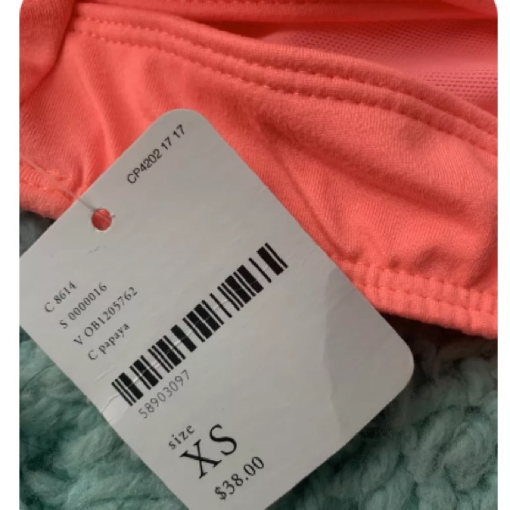 Free People Movement Power Up Sports Bra Papaya Punch XS NEW - Picture 4 of 5